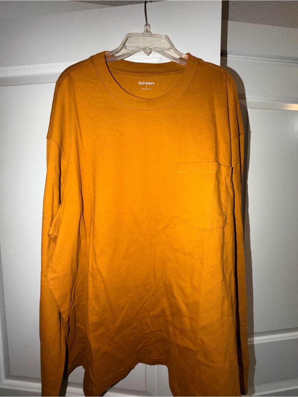 Old Navy Men’s Long-Sleeve Pocket Tee - Burnt Orange